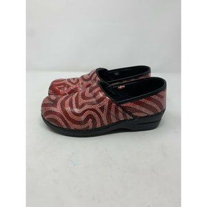 Sanita Red Leather Shoes Clogs Danish Design Original EU Sz 41 US 10 Womens
